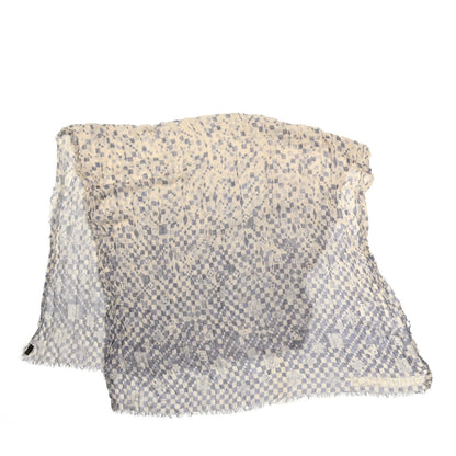 Louis Vuitton Cashmere Silk Damier Azur Scarf 2 of 4