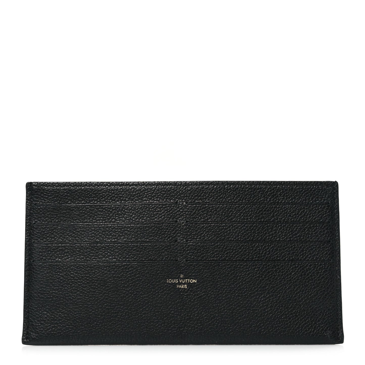 Calfskin Felicie Chain Wallet Card Holder Insert Black