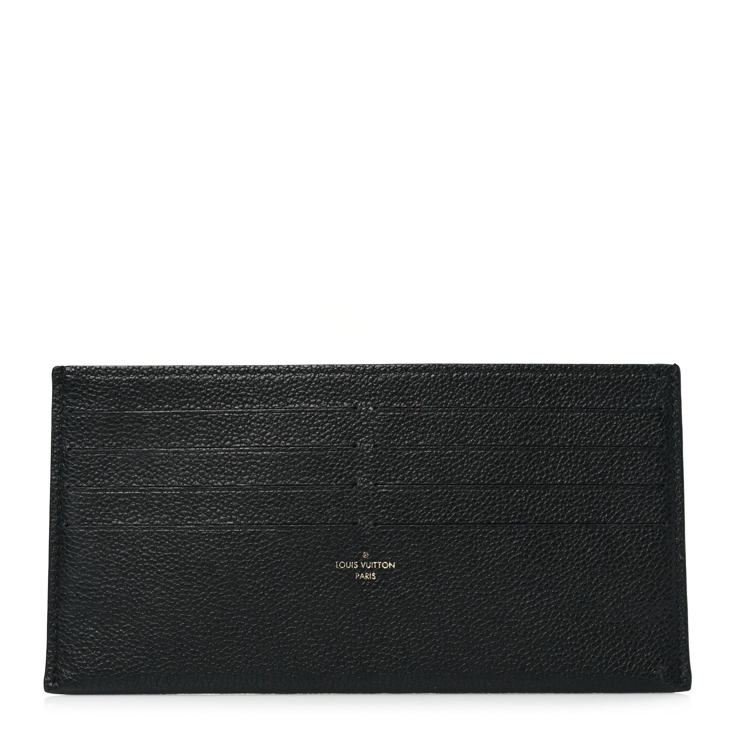 Louis Vuitton Calfskin Felicie Chain Wallet Card Holder Insert Black 1 of 6