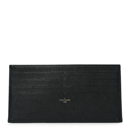 Louis Vuitton Calfskin Felicie Chain Wallet Card Holder Insert Black 1 of 6