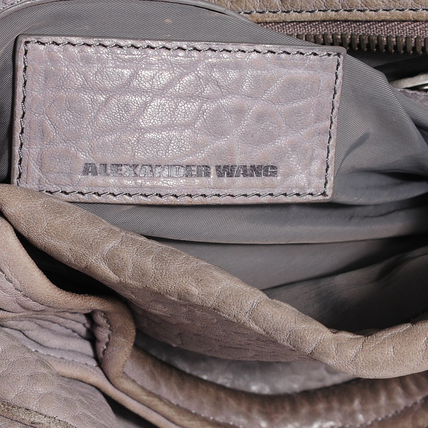 Alexander Wang Pebbled Lambskin Rocco Oyster 5 of 10
