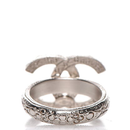 Chanel Crystal CC Ring 6 Silver 3 of 10