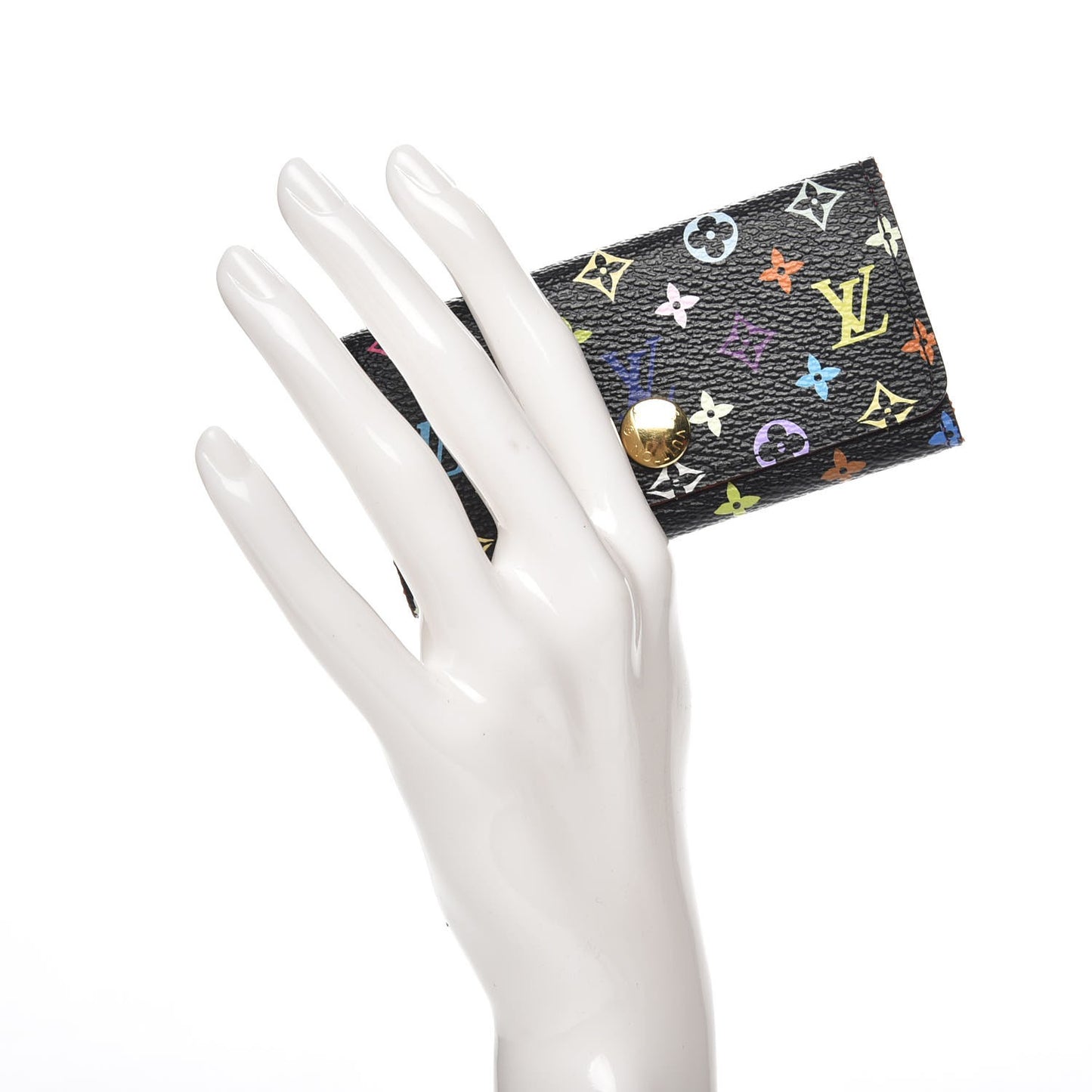 Monogram Multicolor Multicles 4 Key Holder Black Grenade