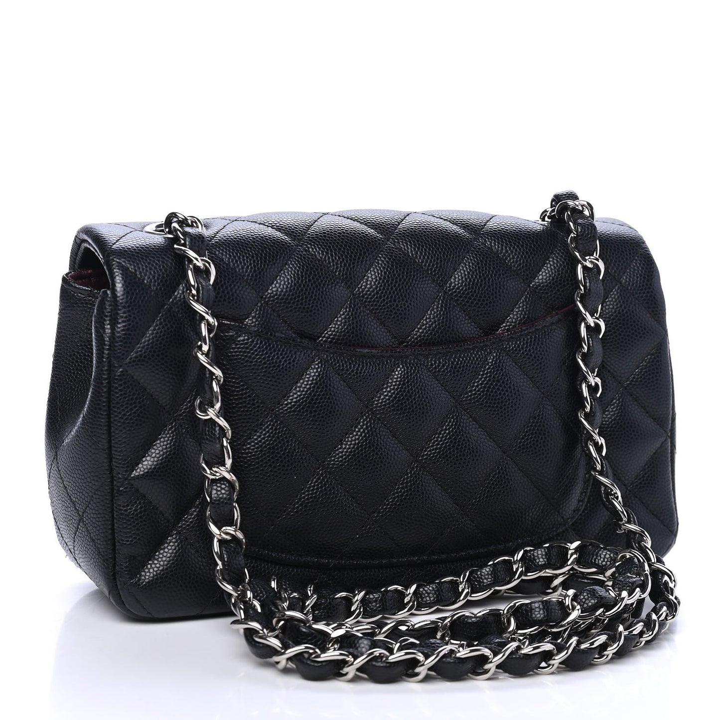 Caviar Quilted Mini Rectangular Flap Black