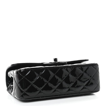 Chanel Patent Calfskin Quilted Mini Rectangular Flap So Black 3 of 8