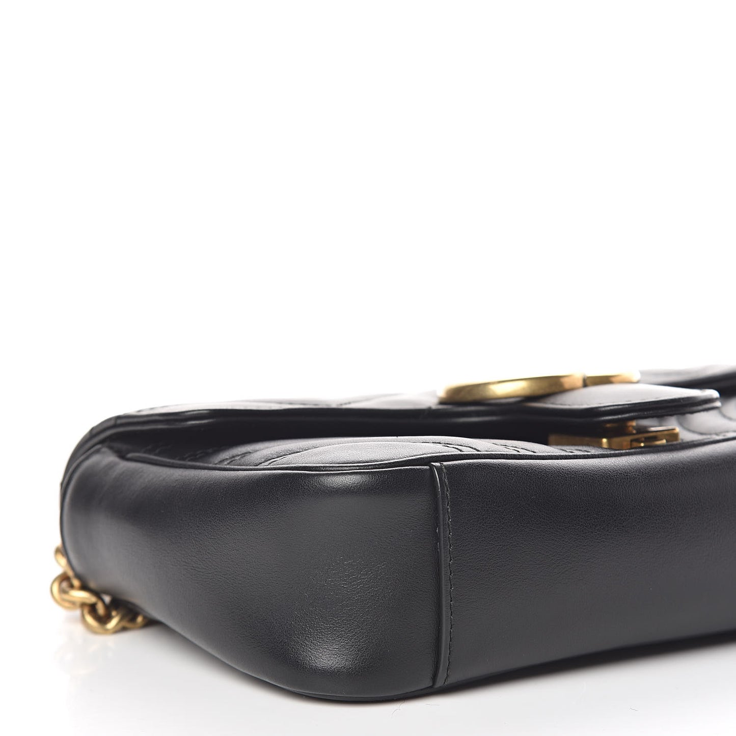 Calfskin Matelasse Mini GG Marmont Shoulder Bag Black