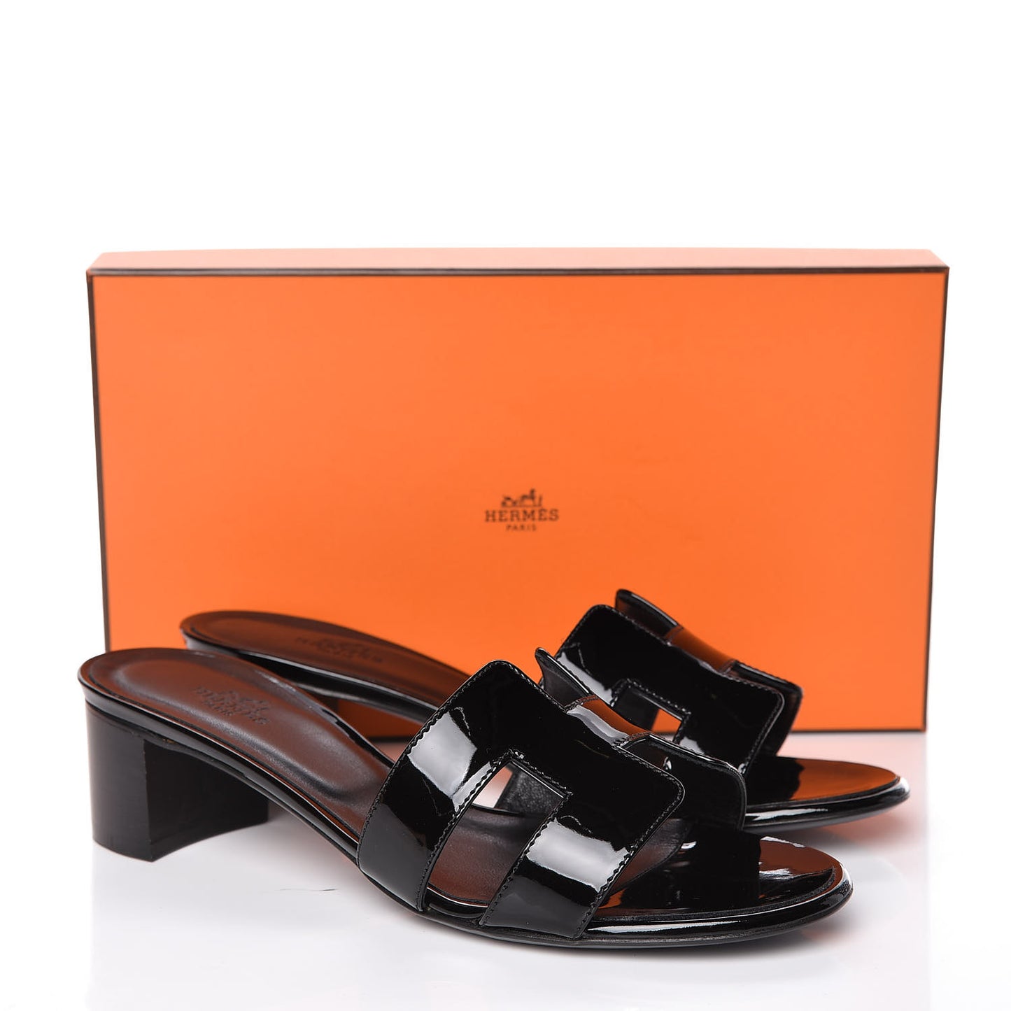 Patent Oasis Sandals 38 Black