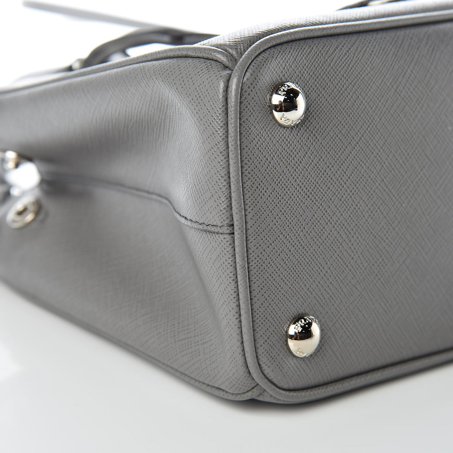 Saffiano Mini Galleria Double Zip Tote Marmo