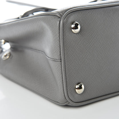 Prada Saffiano Mini Galleria Double Zip Tote Marmo 9 of 10
