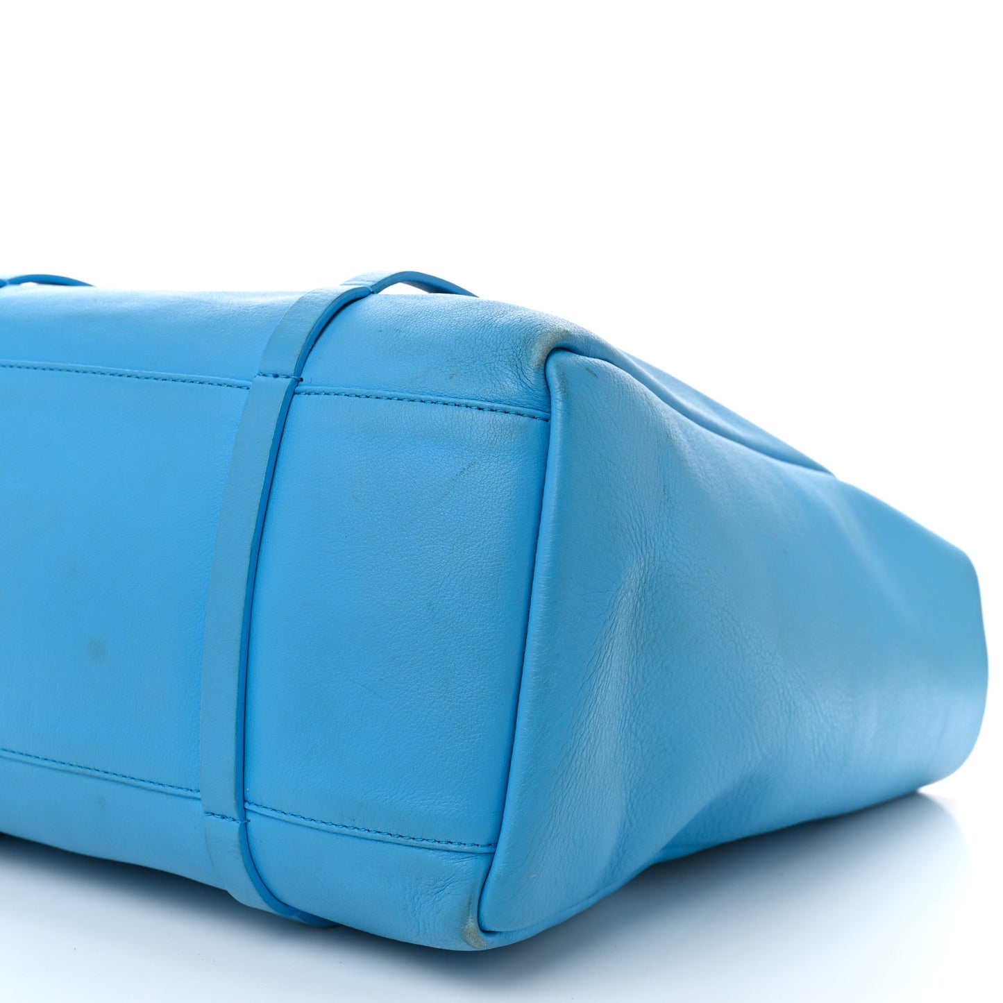 Veau Baltimore Double Sided Small Everyday Tote Bleu Turquoise Black