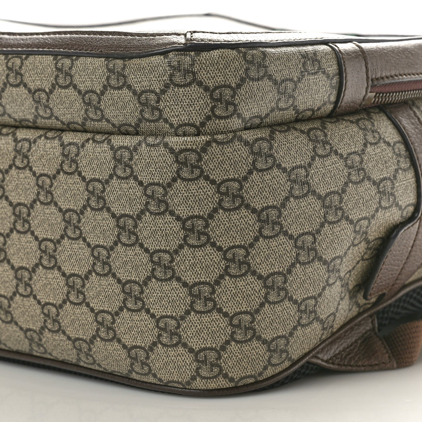 GG Supreme Monogram Medium Ophidia Day Backpack Brown