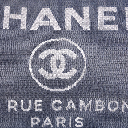 Chanel Canvas Small Deauville Tote Blue 10 of 14