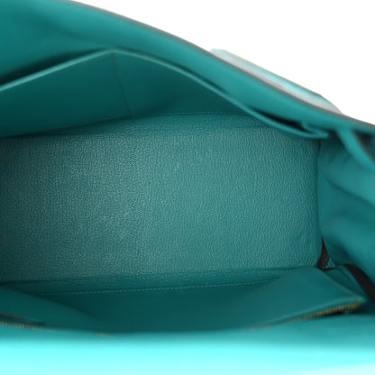 Hermes Taurillon Clemence Kelly Retourne 28 Bleu Paon 5 of 12