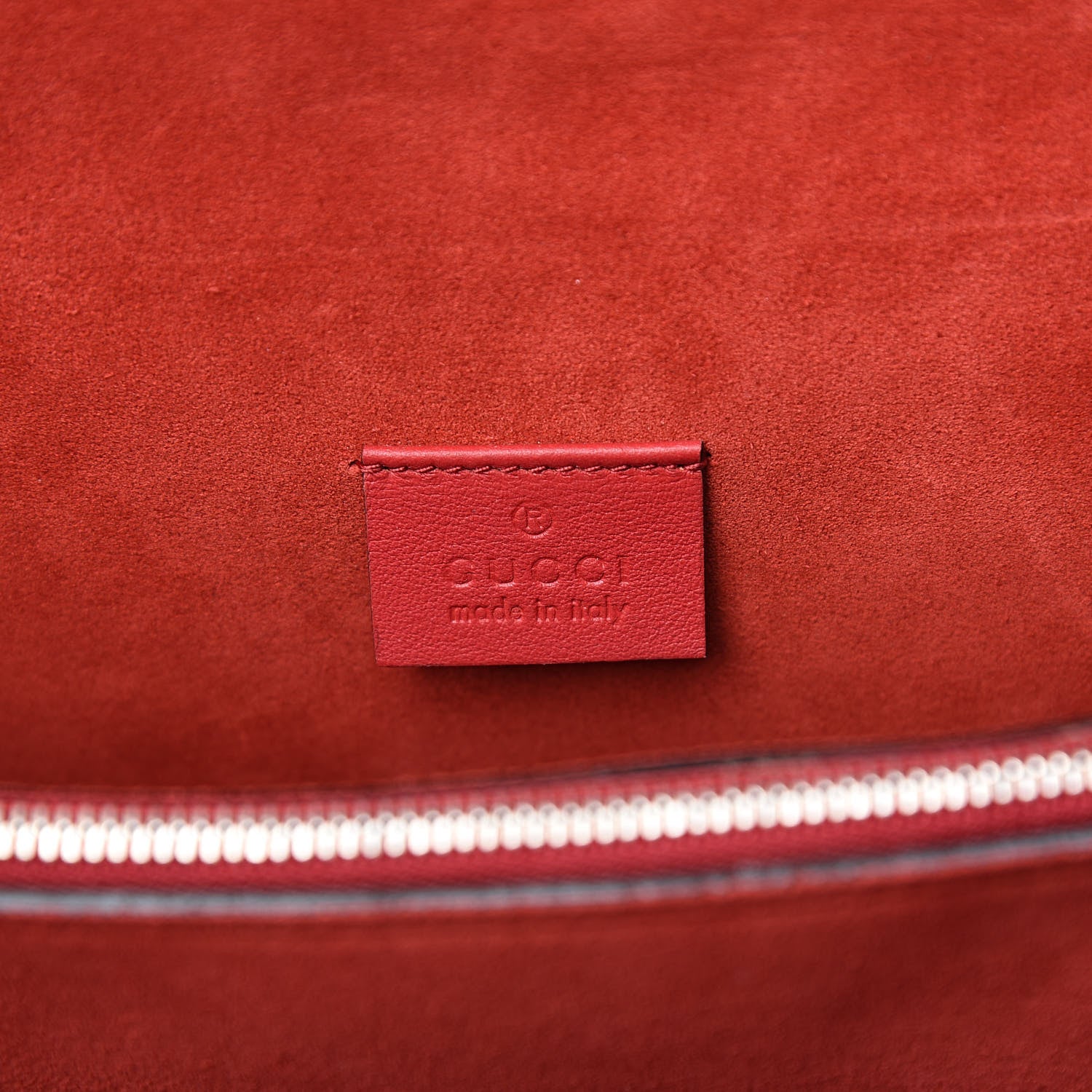 Gucci GG Supreme Monogram Suede Cudu Medium Dionysus Shoulder Bag Beige Ebony Vulcanic Red 6 of 13