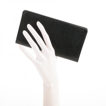 Louis Vuitton Epi Checkbook Organizer Wallet Black 2 of 7
