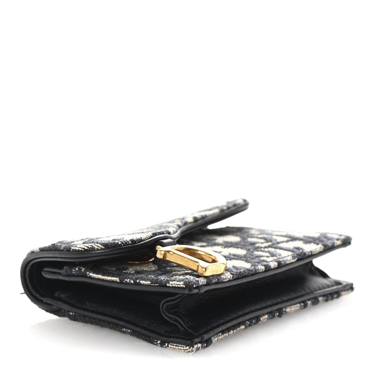 Oblique Saddle Card Holder Blue