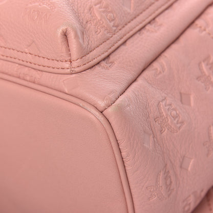 MCM Calfskin Ottomar Monogram Small Backpack Pink 14 of 16