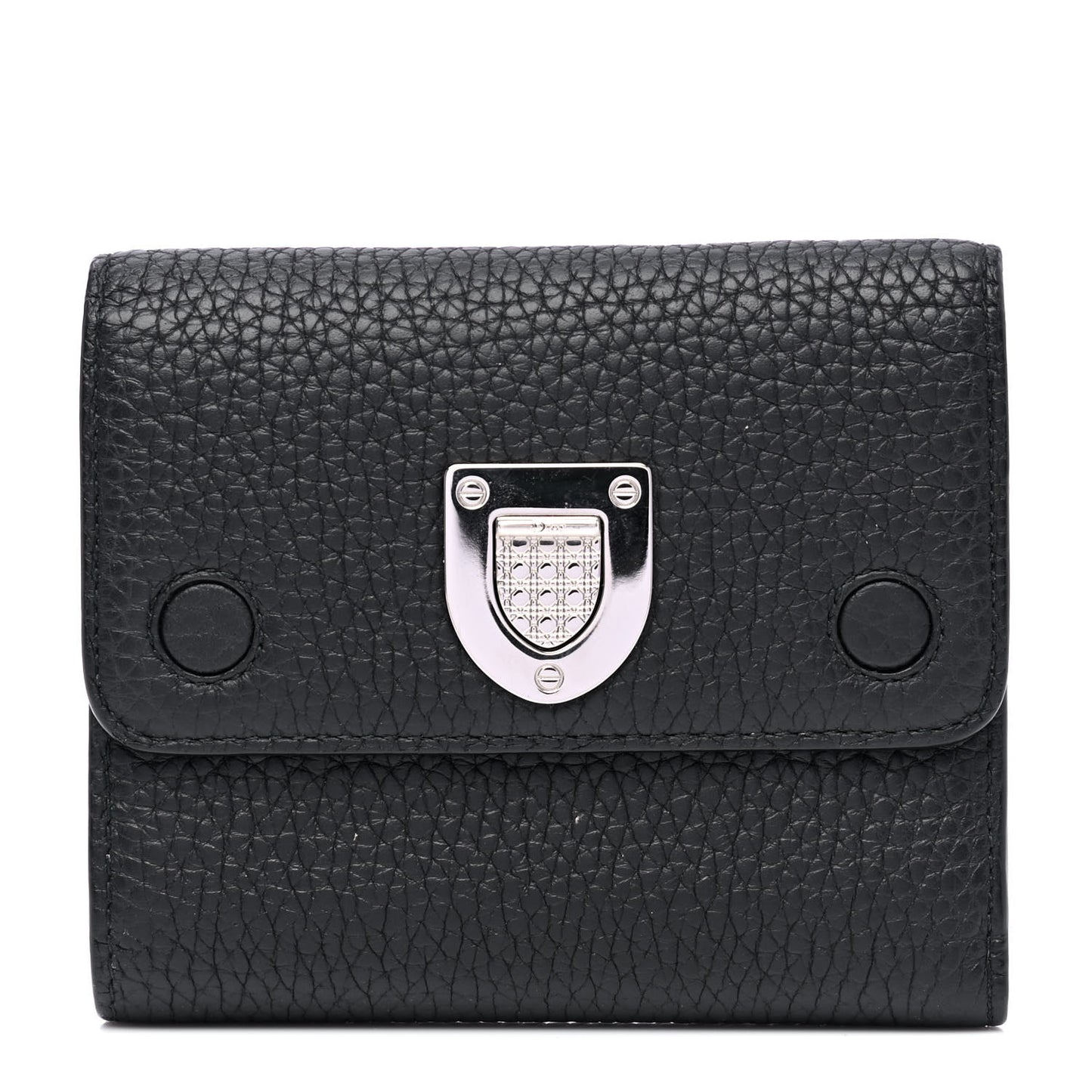 Grained Calfskin Diorever Envolee Wallet Black