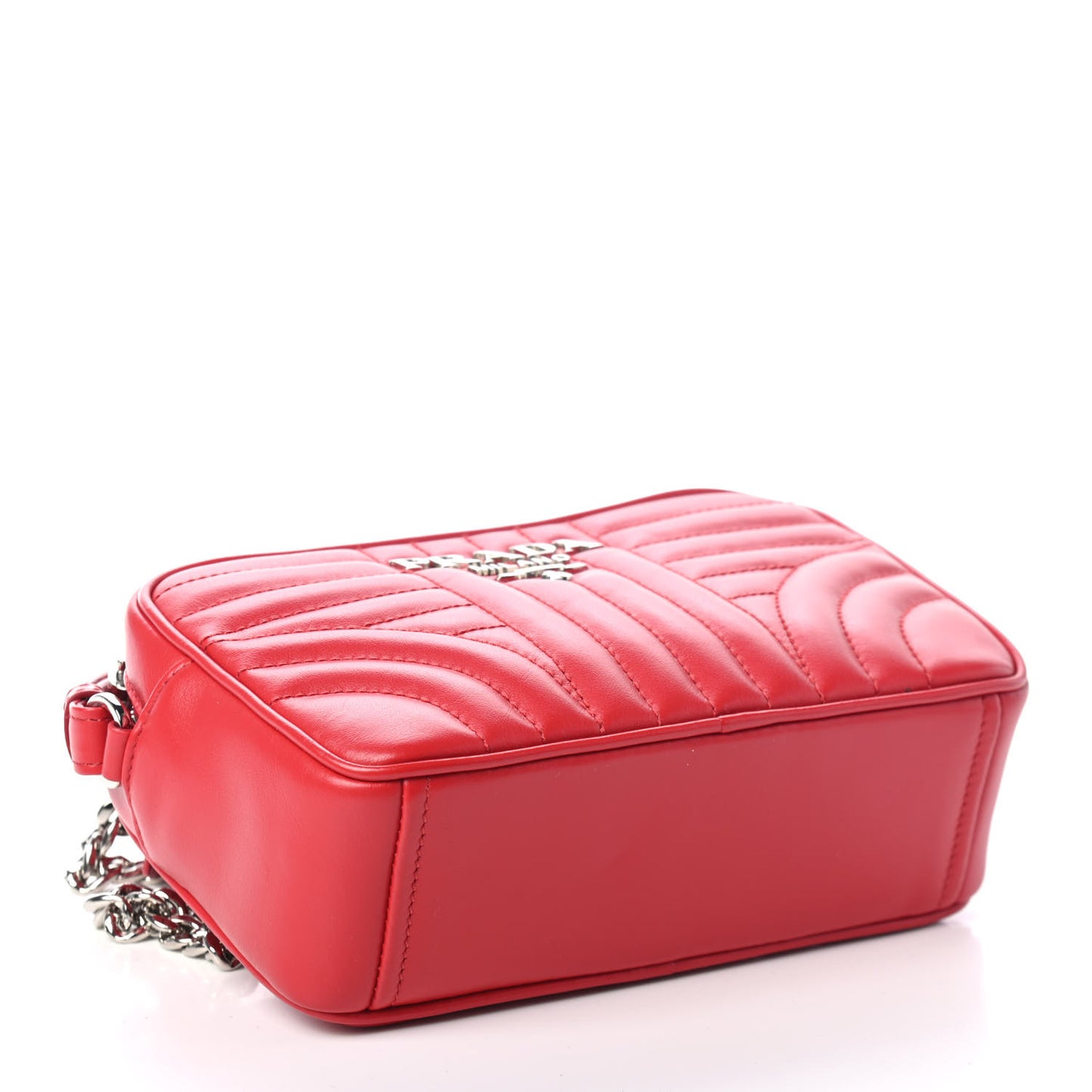 Soft Calfskin Diagramme Camera Bag Rosso