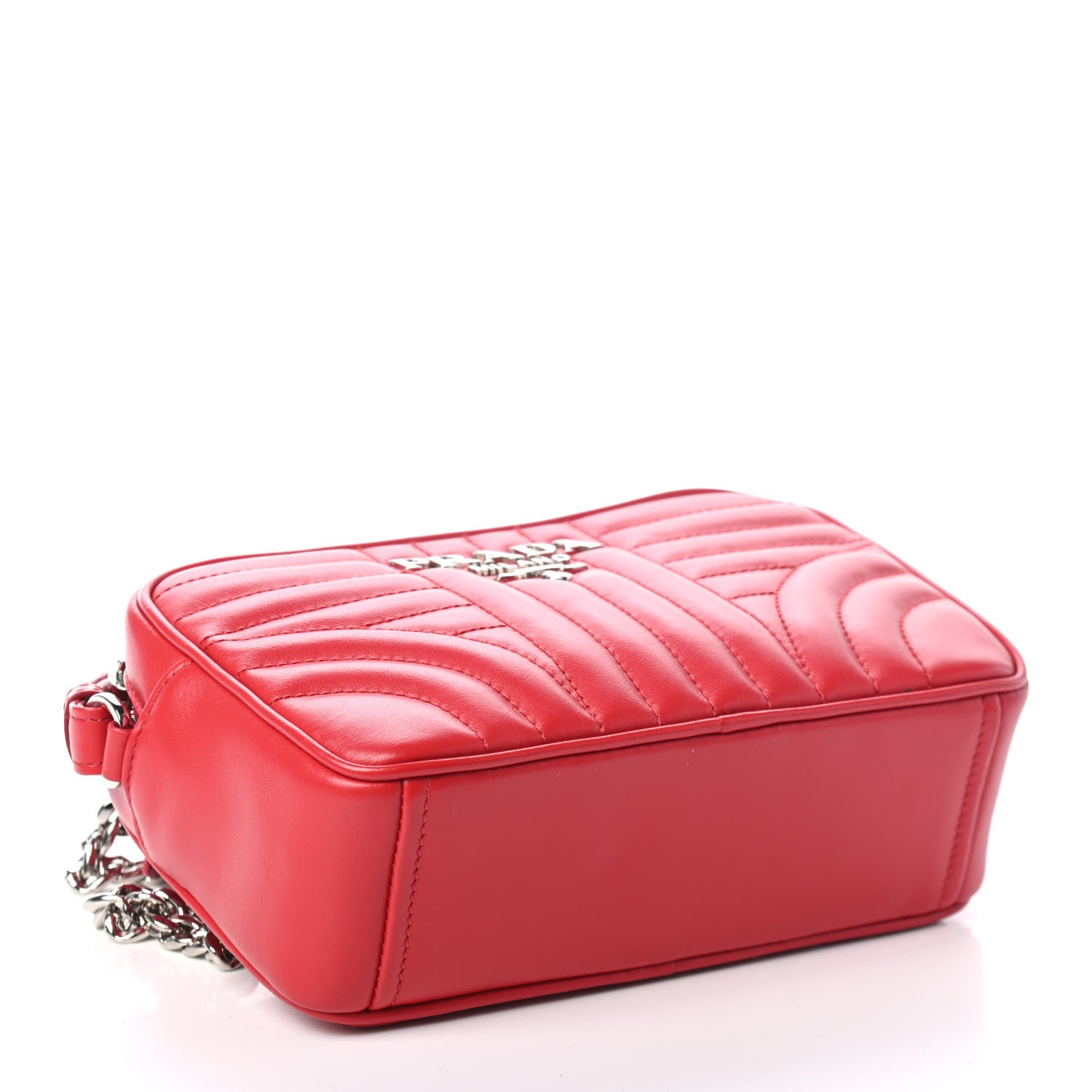 Prada Soft Calfskin Diagramme Camera Bag Rosso 3 of 4