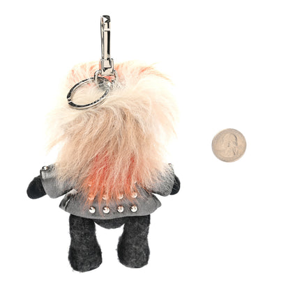 Burberry Cashmere Check Studded Punk Thomas Bear Bag Charm 2 of 3