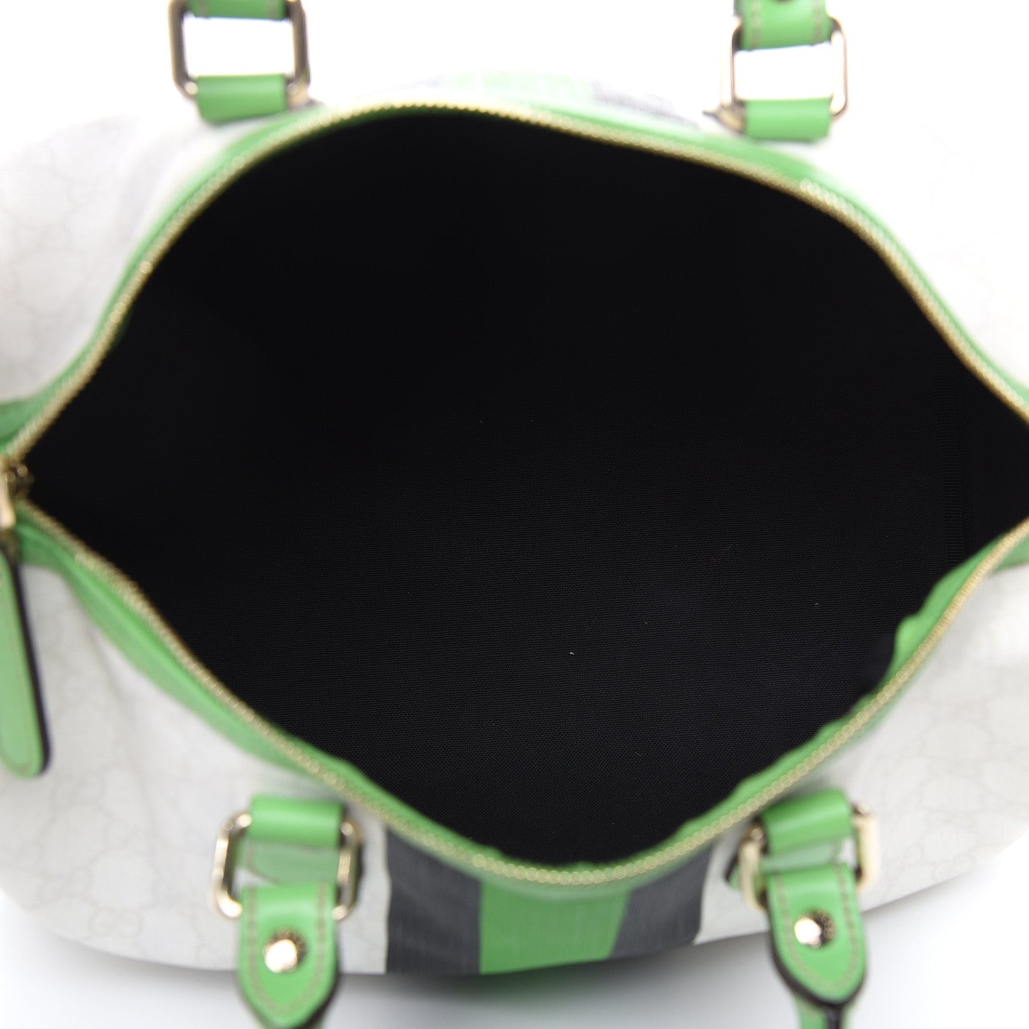 Gucci GG Plus Monogram Web Stripe Medium Joy Boston Green 5 of 18