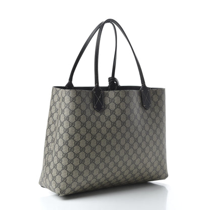 Gucci Calfskin GG Supreme Monogram Medium Reversible Tote Black 2 of 15