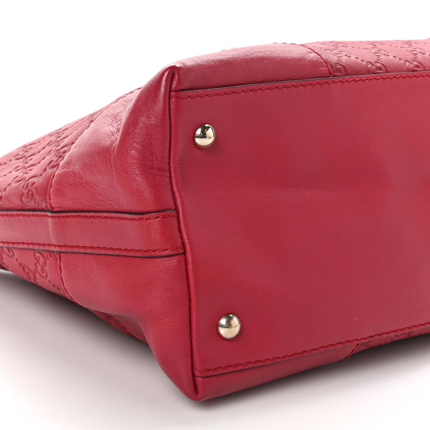 Guccissima Medium Lovely Heart Hobo Red