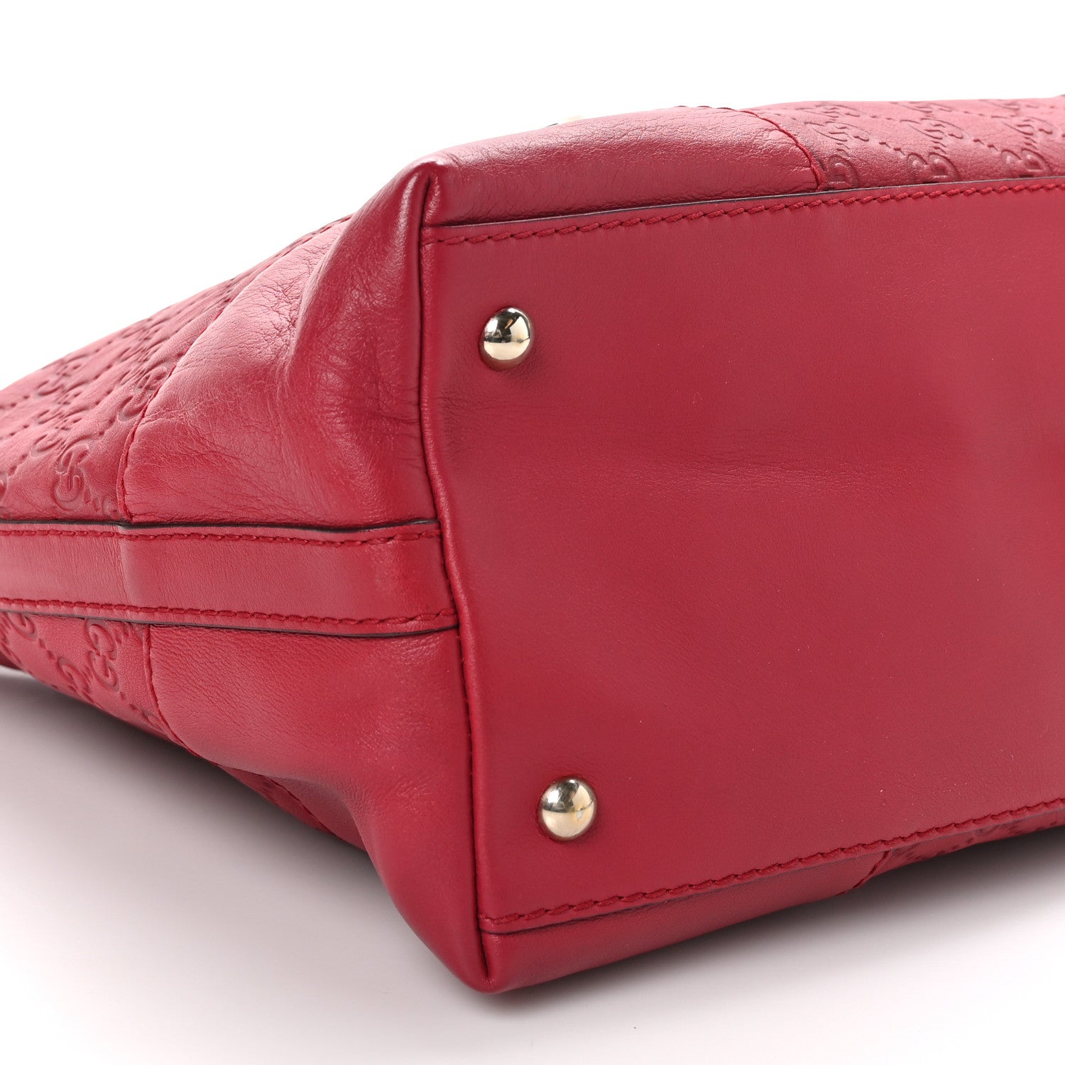 Gucci Guccissima Medium Lovely Heart Hobo Red 9 of 10