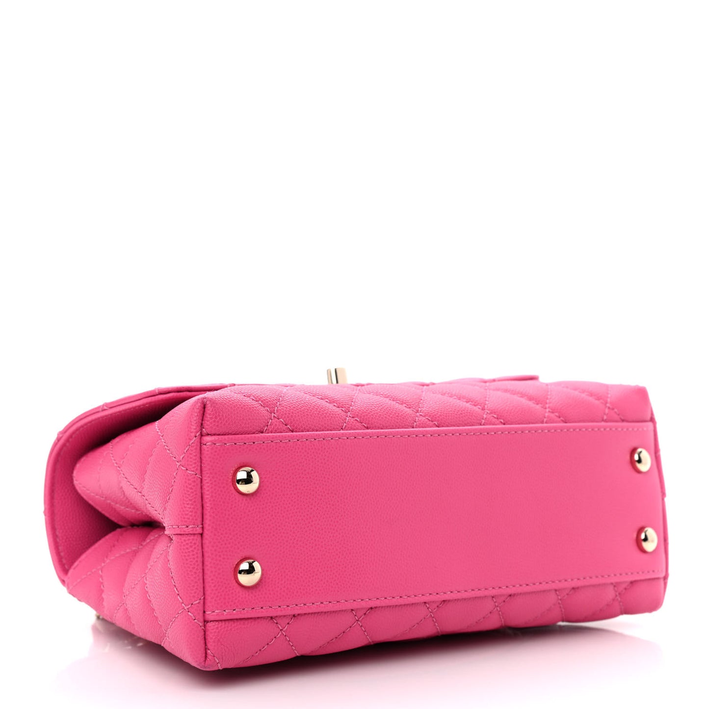 Caviar Quilted Mini Coco Handle Flap Rose