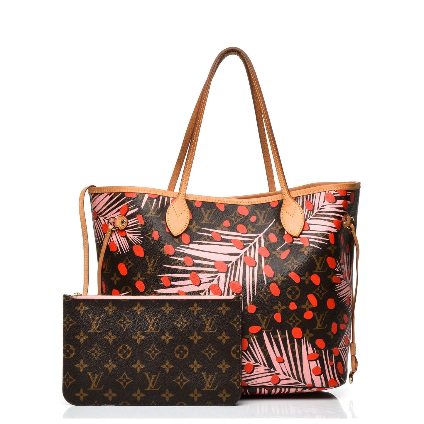 Monogram Jungle Dots Neo Neverfull MM Sugar Pink Poppy