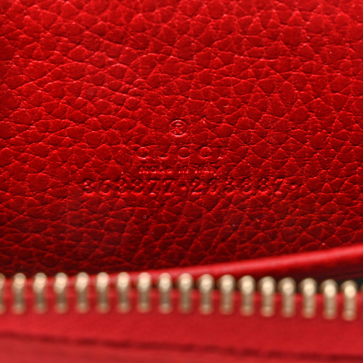 Dollar Calfskin Swing Zip Around Coin Purse Wallet Red