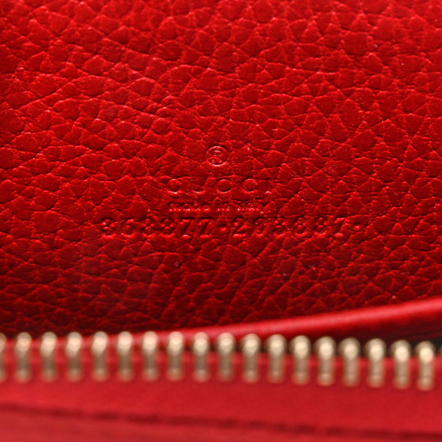 Gucci Dollar Calfskin Swing Zip Around Coin Purse Wallet Red 7 of 11