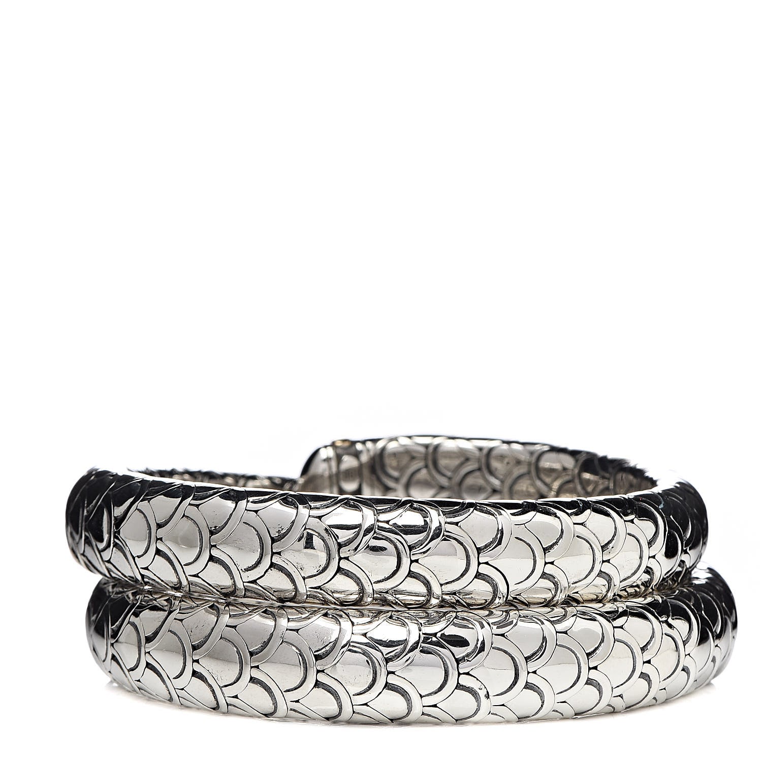 John Hardy Sterling Silver 18K Yellow Gold Naga Triple Wrap Bracelet 3 of 5