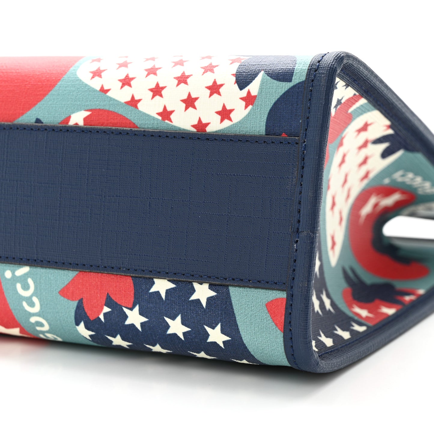 Coated Canvas Strawberry Stars Childrens Tote Red White Blue