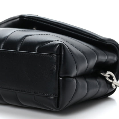 Saint Laurent Calfskin Y Quilted Monogram Toy Loulou Crossbody Bag Black 9 of 9
