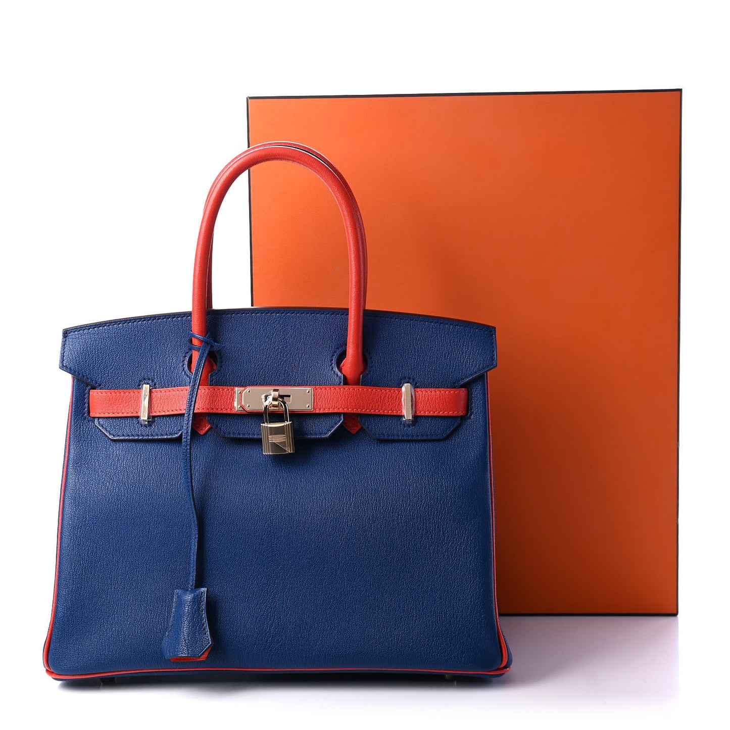 Chevre Mysore Horseshoe Birkin 30 Rose Jaipur Bleu Saphir