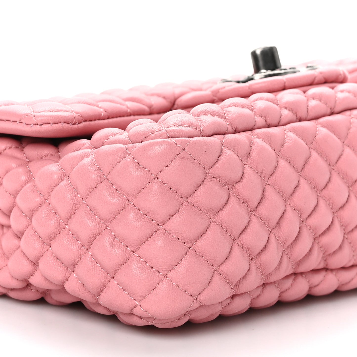 Calfskin Micro Quilted Mini Flap Pink