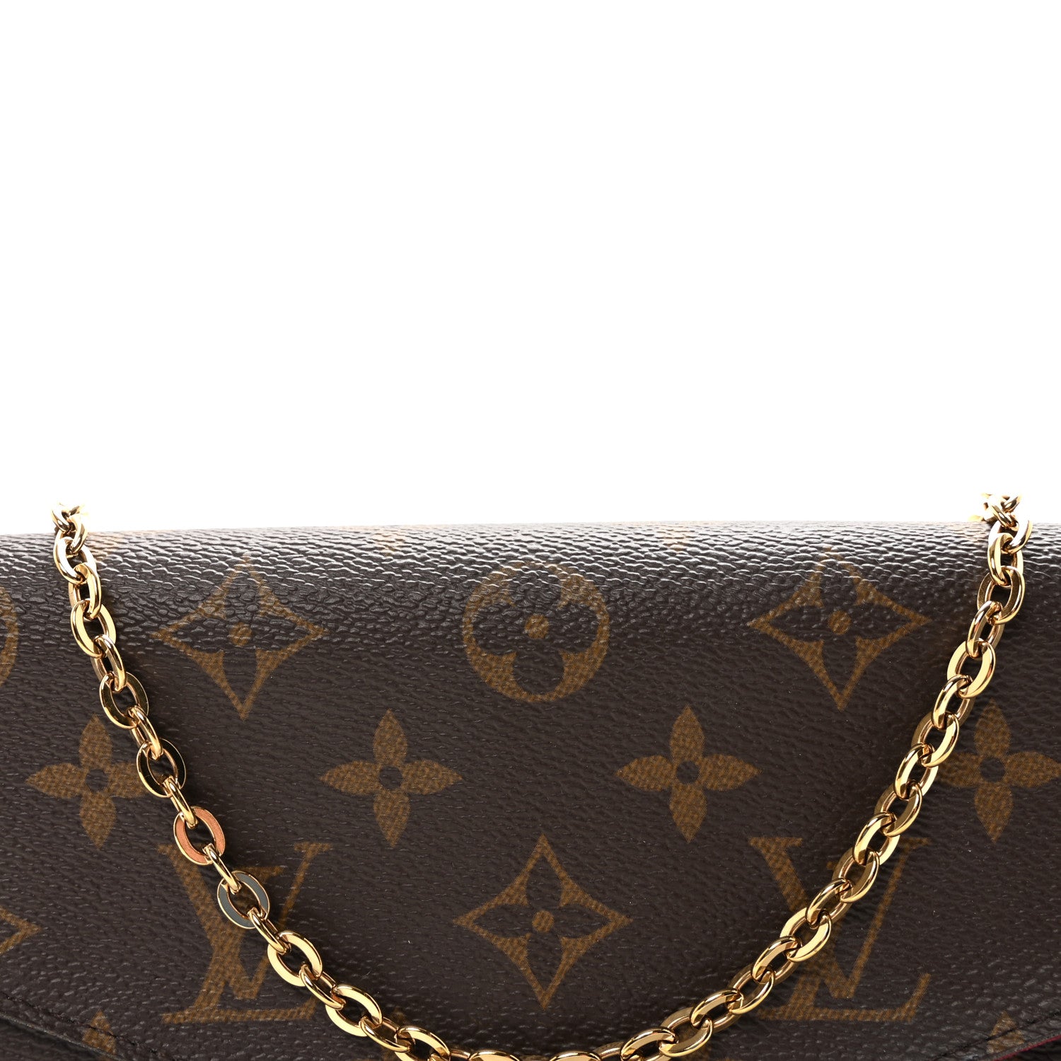 Louis Vuitton Monogram Pochette Felicie Chain Wallet Fuchsia 8 of 11