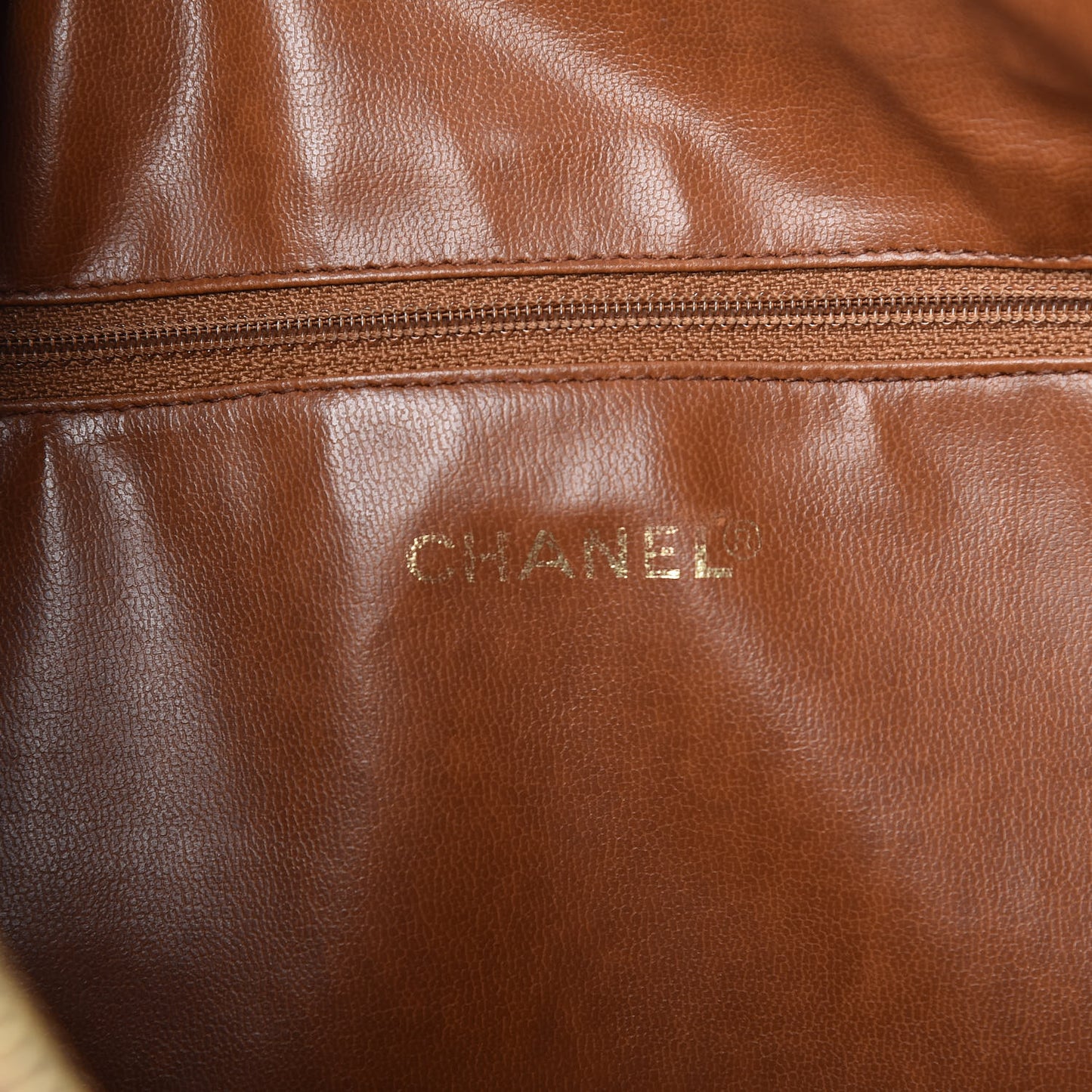 Caviar Flap Shoulder Bag Brown