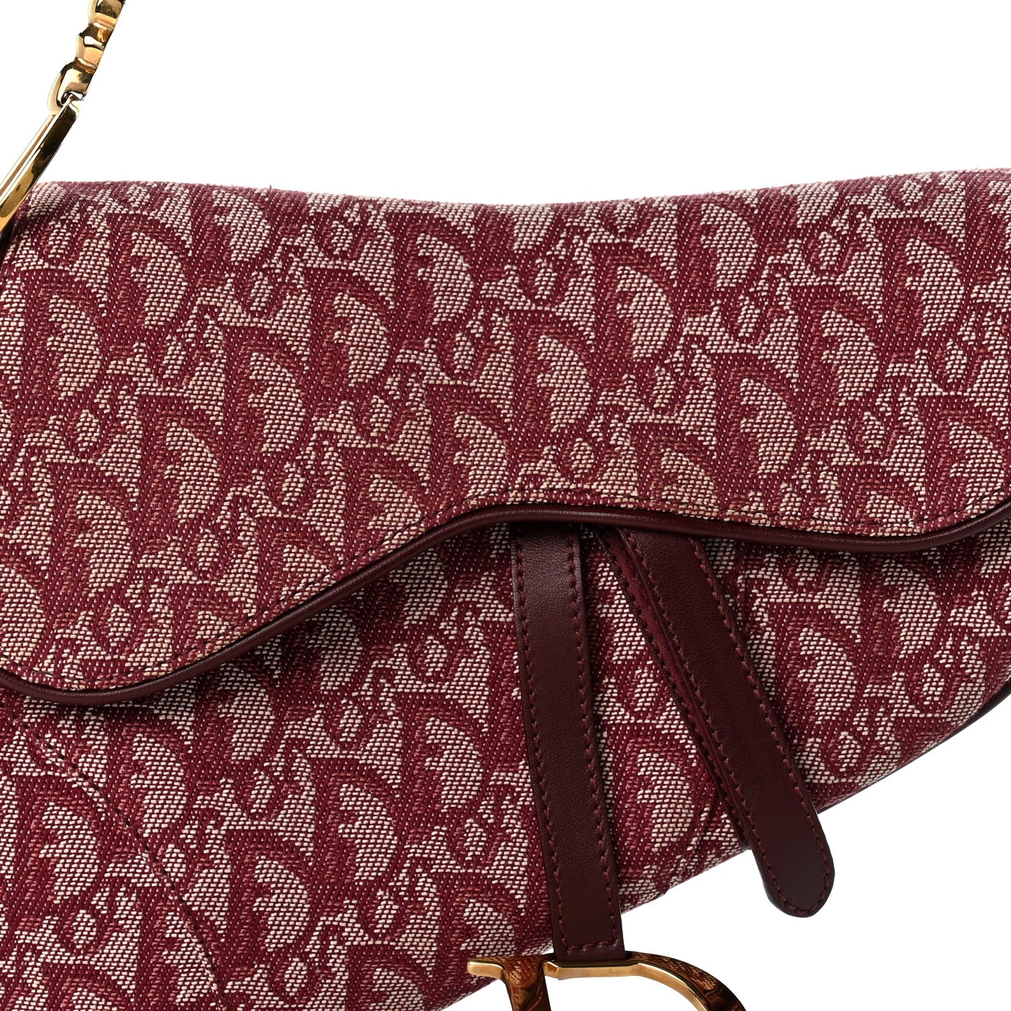 Monogram Saddle Bag Burgundy