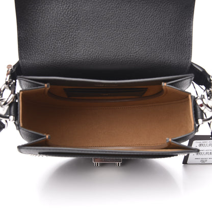 MCM Grained Calfskin Small Patricia Studded Crossbody Bag Black 5 of 9