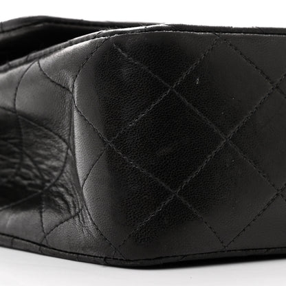 Chanel Lambskin Quilted Medium Double Flap Black 9 of 11