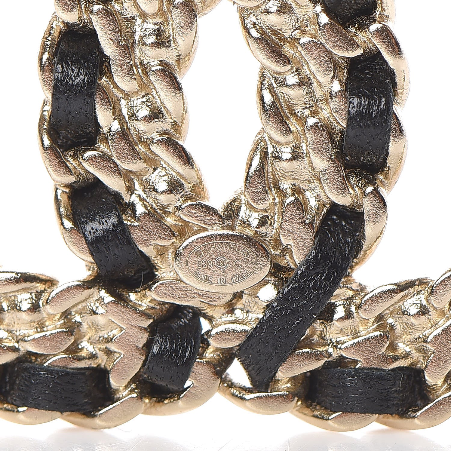 Chanel Lambskin Crystal CC Brooch Black Gold 4 of 5