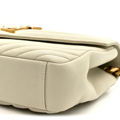 Saint Laurent Sheepskin Matelasse Chevron Monogram Medium College Bag Crema Soft 11 of 11
