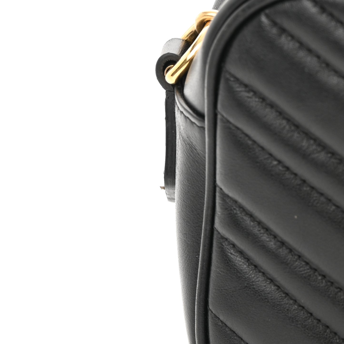 Calfskin Matelasse Small GG Marmont Chain Shoulder Bag Black