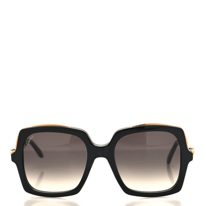Cartier Metal Panthère de Cartier Square Sunglasses Black Black 2 of 6