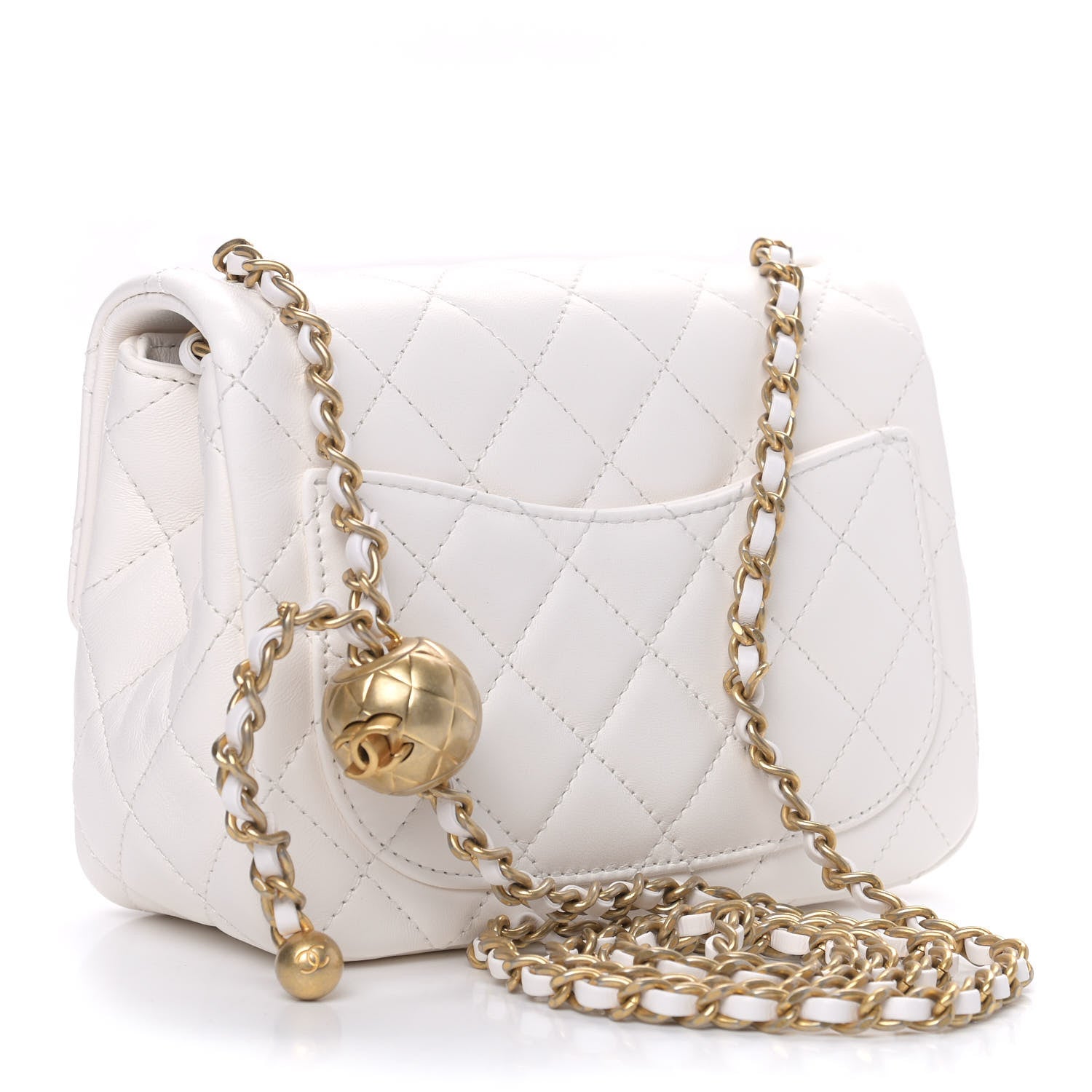 Chanel Lambskin Quilted Mini Pearl Crush Flap White 2 of 8