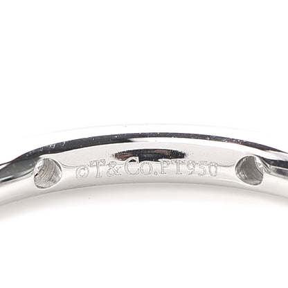 Tiffany Platinum Diamond Bezet Band Ring 53 6.5 4 of 5