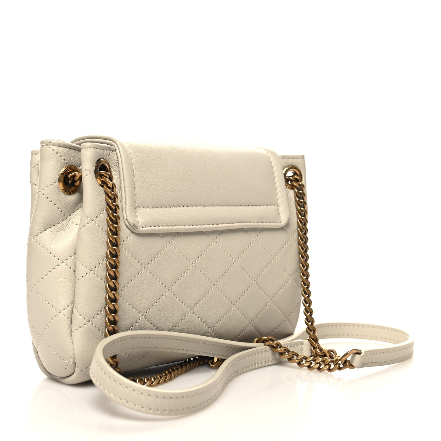 Lambskin Quilted Monogram Mini Nolita Crema Soft